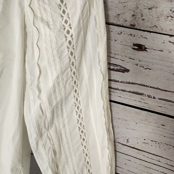 See by Chloe White Long Sleeve Cotton Tunic Shirt 38 - Picture 6 of 9